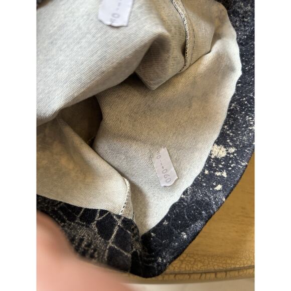 Custom bleach dye flared Uomo Collection Men’s Gold Dark Jeans Made In Italy - Picture 10 of 16